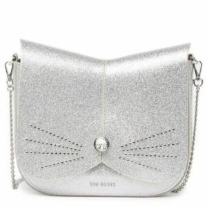 Ted Baker London Accessories Kristie Cat Silver Studded Shimmer Crossbody Bag